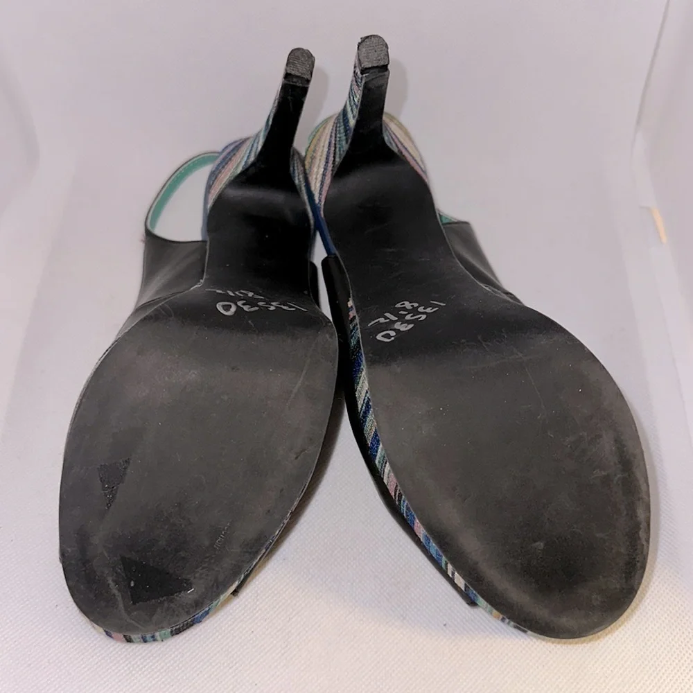 Unlisted by Kenneth Cole Make the Grade Slingback Platform Heels Size 8.5M - EUC